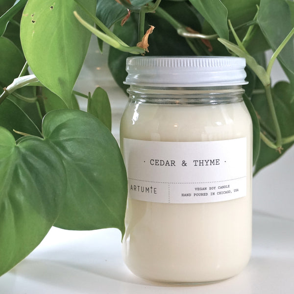 Cedar & Thyme 16 oz Soy Candle