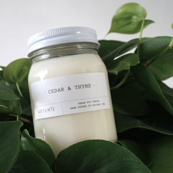 Cedar & Thyme 16 oz Soy Candle