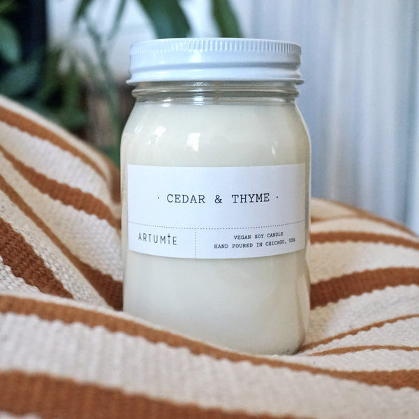 Cedar & Thyme 16 oz Soy Candle
