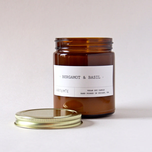 Bergamot & Basil 9 oz Soy Candle